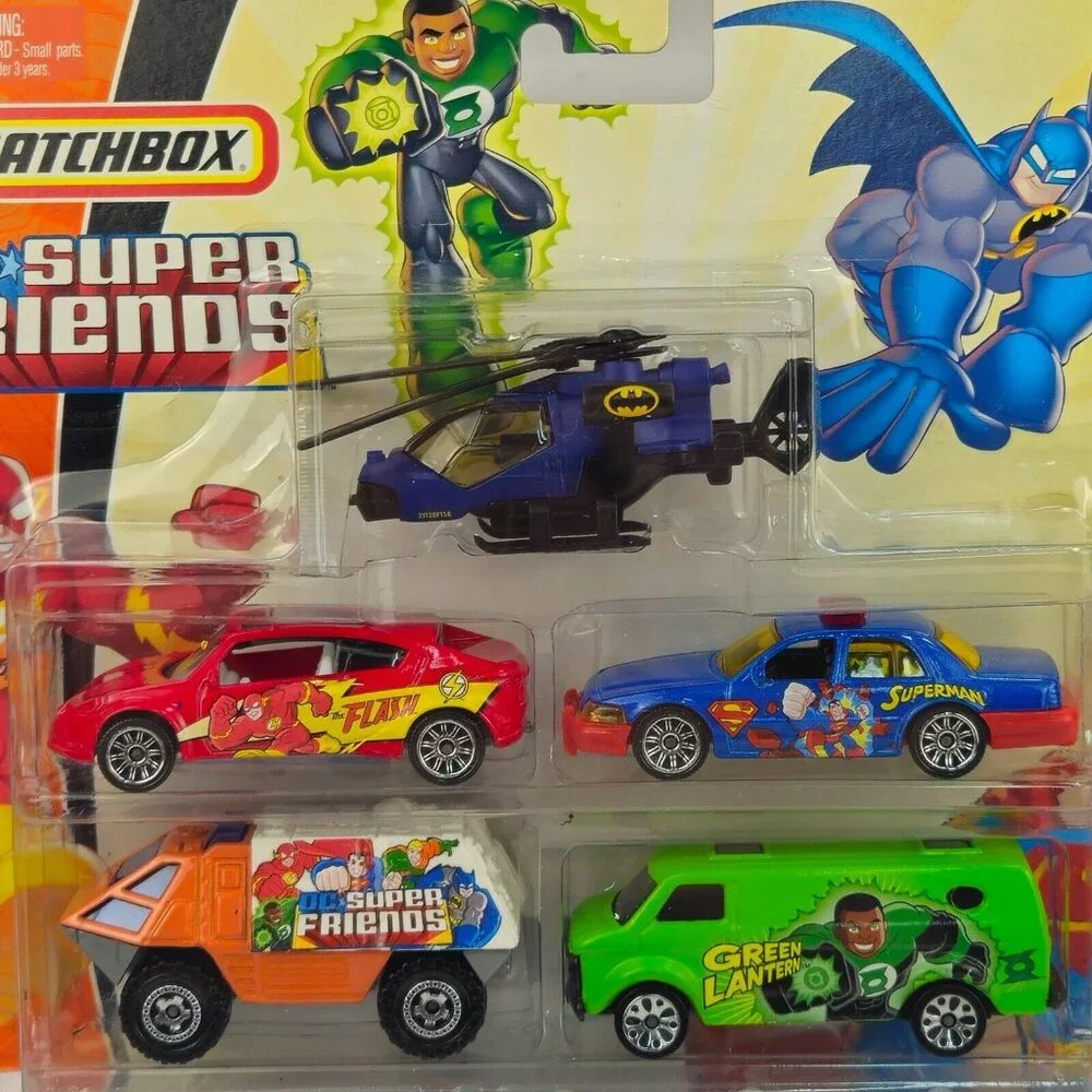 Matchbox‎ Rare 2007 BATCOPTER D.C. Super Friends 5 Pack Cars NIB (K235) NIB